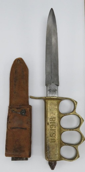 US 1918 Trench knife, Au Lion, with sheath