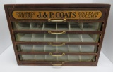 J & P Coats spool cabinet, five drawers, 18 1/2