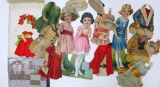 Large c 1917 Swift advertising paper dolls, 19 1/2