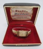 Bulova President 10 Kt gold filled wrist watch