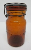 Amber lightning jar, 6 1/2