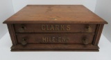 Clark's Mile-End two drawer spool cotton cabinet
