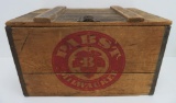 Very nice Pabst wooden lift top beer crate, red emblem, 18
