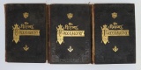 Three volumes of the History of Freemasonry, leather and gilt covers
