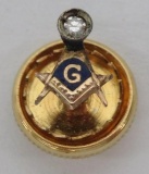 Petite Masonic lodge pin, 1/4