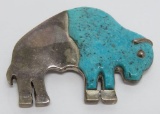 Sterling buffalo pin, 2