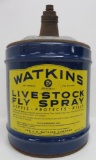 Watkins Live Stock Fly Spray, blue and yellow, five gallon can