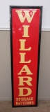 Excellent Willard Storage Batteries sign, 58 1/2