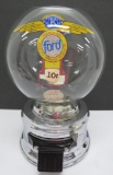 Ford glass round ball top gum ball machine, 10 cent, 12