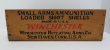 Winchester wood advertising box, Small Arms, 16 1/2