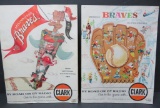 1957 and 1958 Milwaukee Braves scorecards
