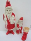 Two Irwin Santa figures and boot, 7