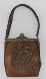 Jem Co Art Deco leather purse, parrot, 6