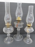 Three lovely oil lamps, 8