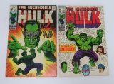 Two Marvel Hulk comic book, #115 and #116, 12 cent, 1969