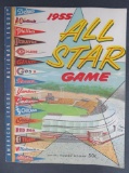 1955 All Star Program, American League and National League Baseball
