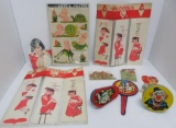 Vintage Holiday and Celebration decorations and noise makers