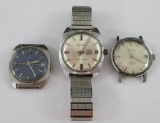 Two Helbros and one Elgin wrist watch