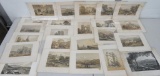 23 Book engravings of Castles and Cathedrals, Sepia, 13
