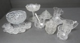 14 pieces of pressed glass Children's dishes, 2 1/2