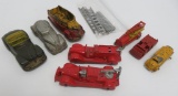 Die cast and rubber toy vehicles, and ladder accessories