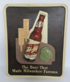 1939 composition Schlitz beer sign, The Beer that made Milwaukee Famous, 12