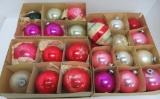 25 vintage Christmas ornaments, large balls, 3 1/4