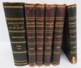 Six leather bound Masonic books, Proceedings from Grand Lodge, Virginia, Vermont & Penn