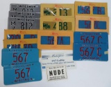 Nine pairs of license plates, Collector, Dealer and Antique plates