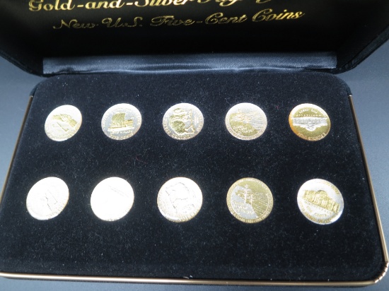 GOLD AND SILVER FIVE-CENT SET