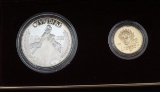 1988 US OLYMPIC PROOF SILVER DOLLAR AND GOLD FIVE DOLLAR