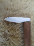 IVORY HEAD WALKING CANE