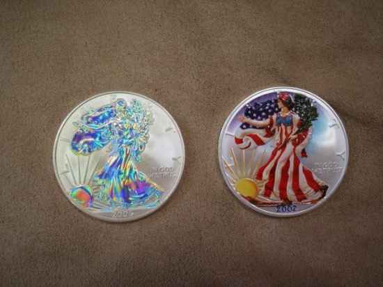 2 OZ SILVER DOLLARS .999