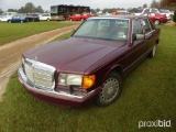 1991 Mercedes 350SDL Sedan, s/n WDBCB35D9MA590511: 3.5L Eng., Auto, 4-door