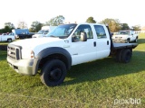 2005 Ford F450 Flatbed Truck, s/n 1FDXW46P65EA71105: Diesel, Auto, Odometer