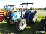 New Holland TN75A MFWD Tractor, s/n HJE057560: Diesel, 2-post Canopy, Hour