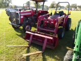 Mahindra 2615 MFWD Tractor, s/n 51272060: Front Loader w/ Bkt & Forks