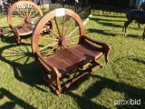 Wagon Wheel Bench Seat