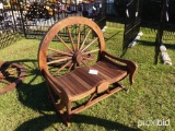 Wagon Wheel Bench Seat