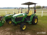 John Deere 4210 MFWD Tractor, s/n LV4210H320892: 2-post Canopy, Quick Hitch