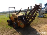 Case 360 Trencher, s/n JAF0225515: Push Blade, Hour Meter Shows 1034 hrs