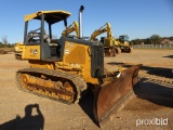 John Deere 450J LGP Dozer, s/n 113128: 6-way Blade