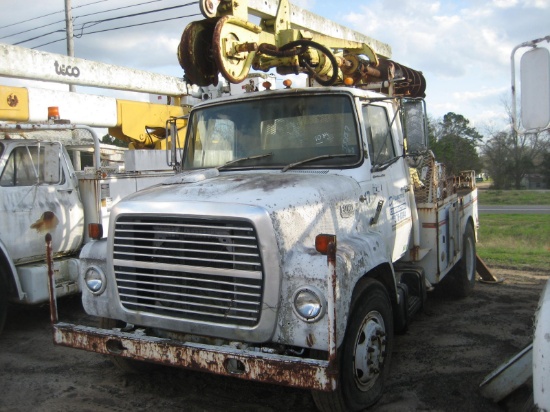 1980 Ford 7000 Digger Derrick Truck, s/n R70UVGH0724: S/A, Cat Diesel Eng.,