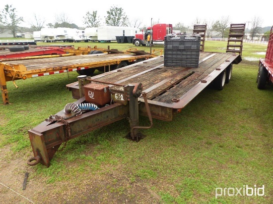 Tag Trailer (No Title - Bill of Sale Only): Pintle Hitch, 21'x5+5, Dovetail