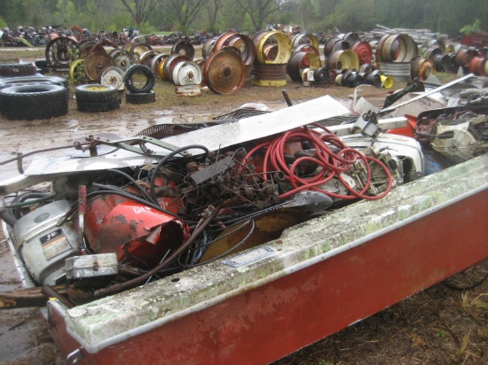 Boat w/ Misc. Items / Boat Motors / Planter Parts
