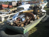 Boat w/ Hoses / Barbed Wire / Tractor Parts