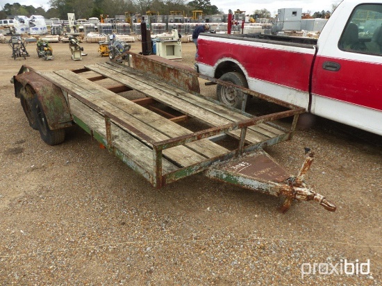 16' Trailer (Flood Damaged - No Title - Bill of Sale Only): Bumper-pull, T/A