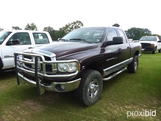 2005 Dodge Ram 2500 4WD Pickup, s/n 3D7KS28C15G751324: 4-door, Cummins Eng.