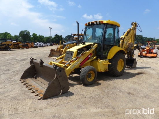 2003 New Holland LB75B Extendahoe, s/n 31044106: Encl. Cab, 4-in-1 Loader,