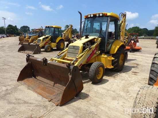 2003 New Holland LB75B Extendahoe, s/n 31043833: Encl. Cab, 4-in-1 Loader,